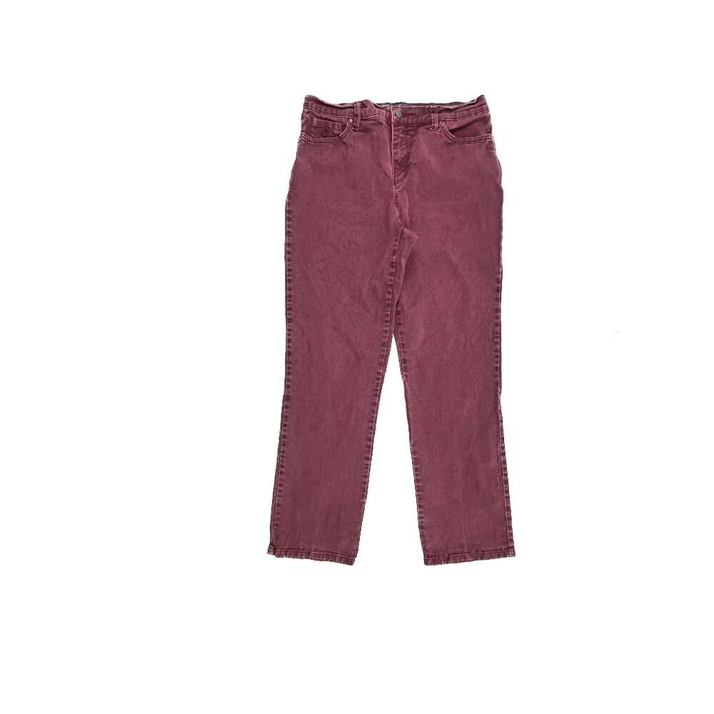 Gloria Vanderbilt Amanda Straight Leg Women's size 8P‎ Dark Wash Red Denim Jeans